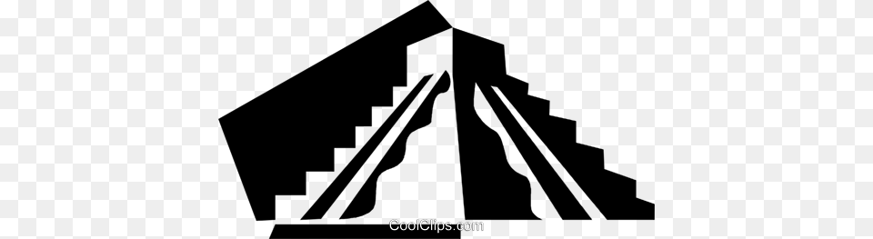 Aztec Pyramid Royalty Vector Clip Art Illustration, Architecture, Staircase, Housing, House Free Png