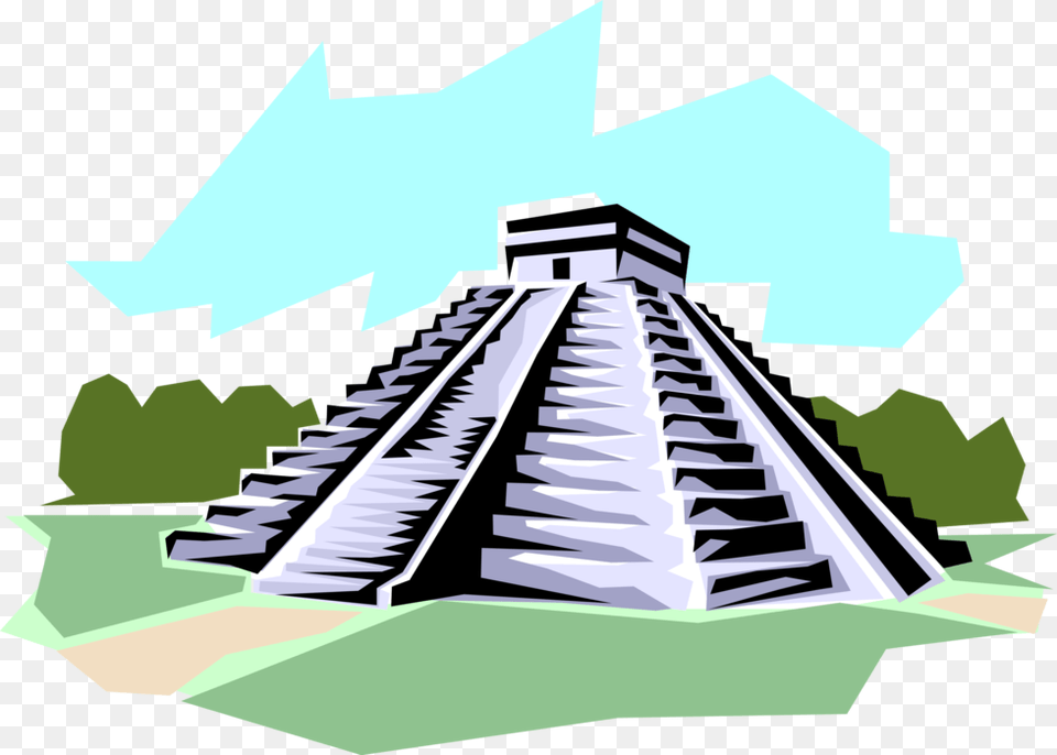 Aztec Pyramid Ruins, Railway, Transportation Png