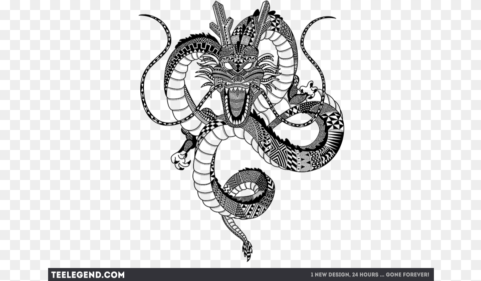 Aztec Shenron Shenron Black And White, Computer Hardware, Electronics, Hardware, Screen Free Png Download