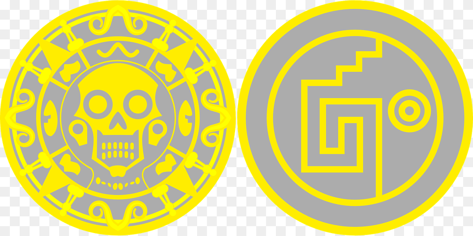 Aztec Skull Symbol, Logo, Coin, Money Free Transparent Png