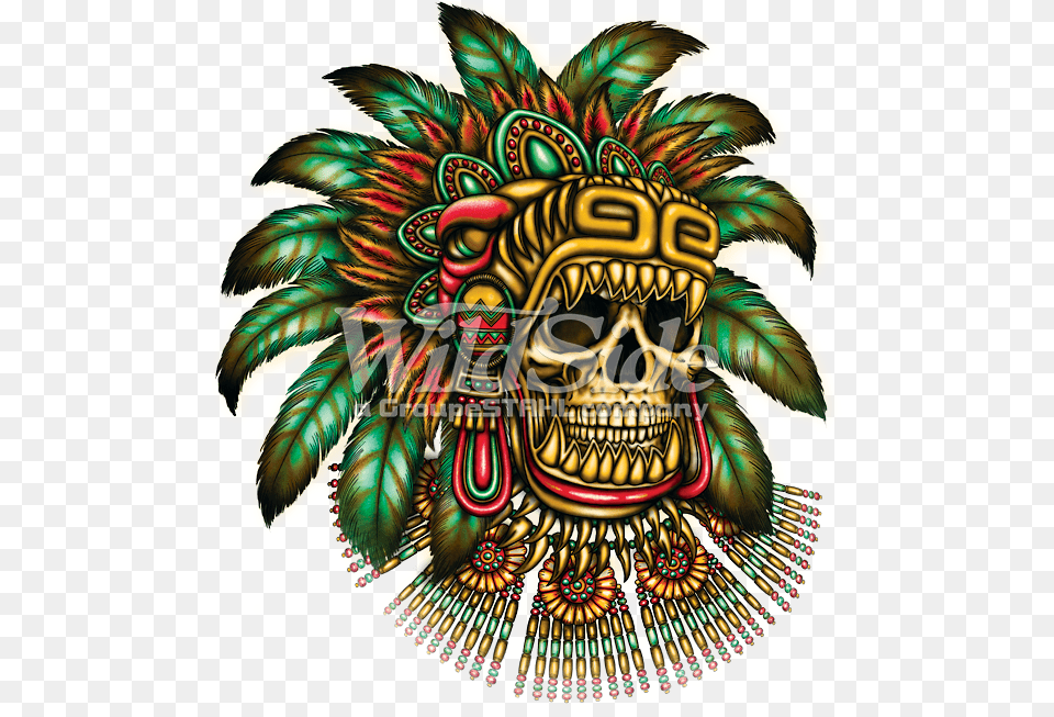 Aztec Skull Warrior Aztec Jaguar Warrior Skull, Emblem, Symbol, Architecture, Pillar Free Png