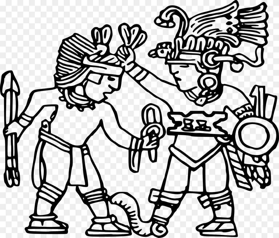 Aztec Wall Art Icons, Gray Png Image