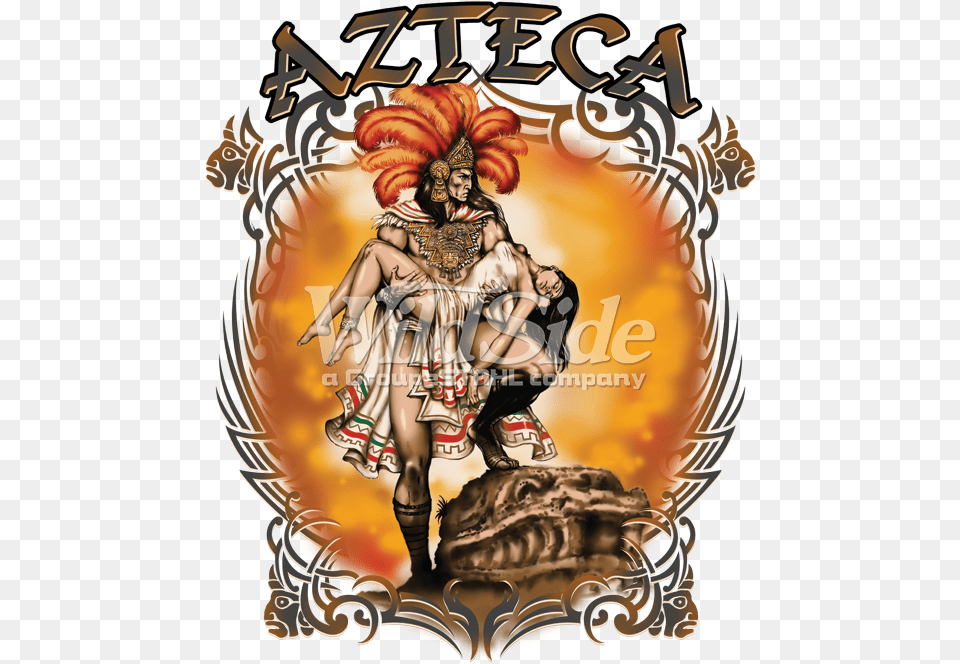 Aztec Warrior Carrying Woman Poster, Book, Publication, Adult, Female Free Transparent Png