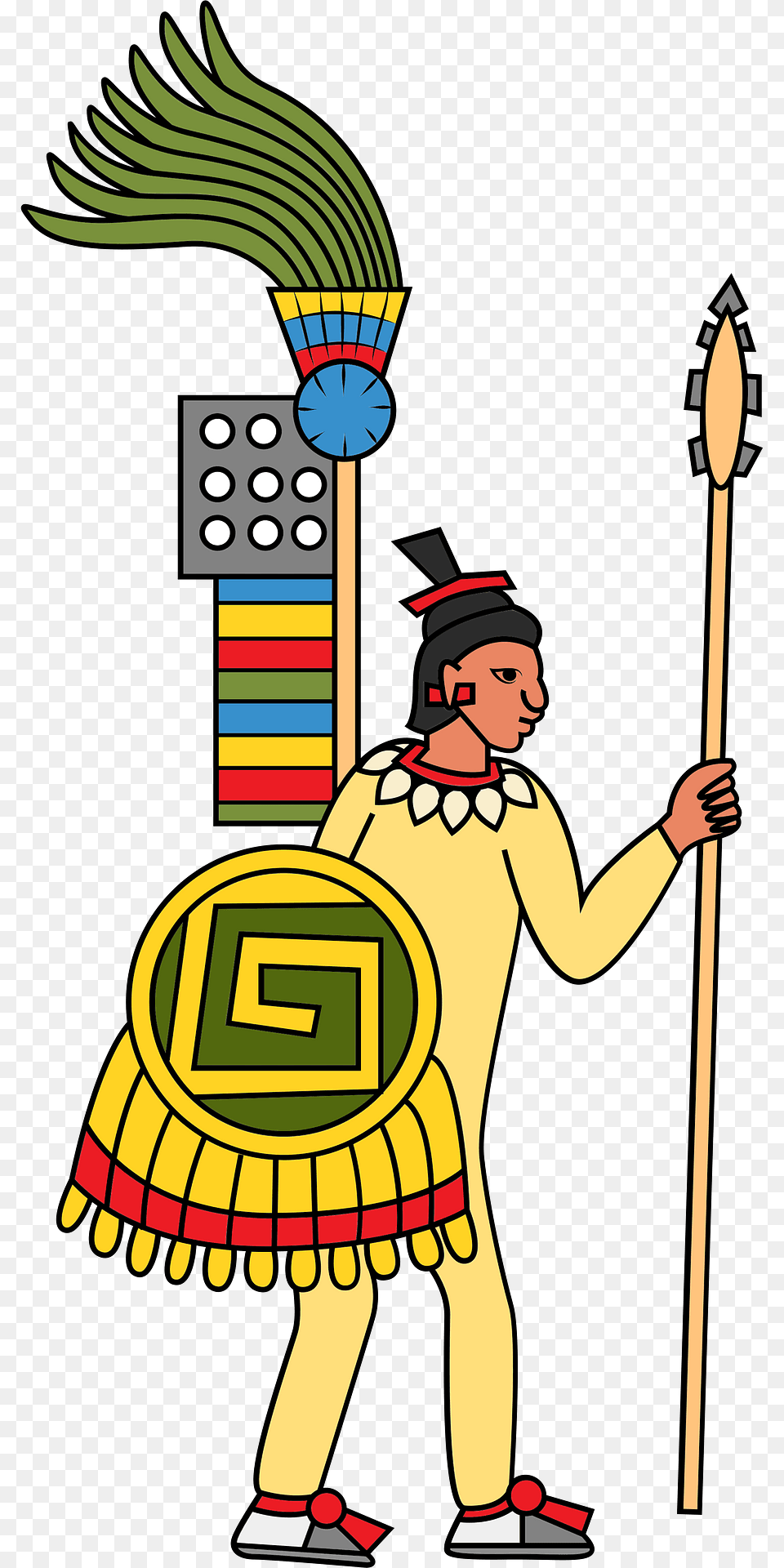 Aztec Warrior Clipart, Person, Cleaning, Face, Head Png