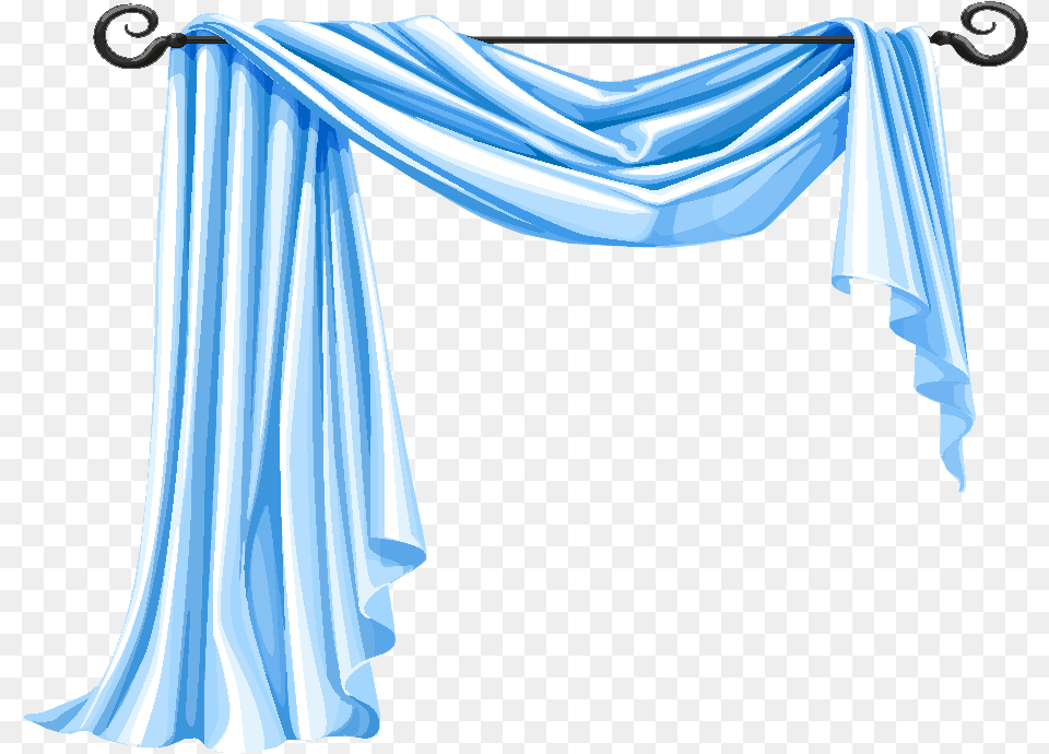 Azul Curtains Vector, Curtain Free Transparent Png