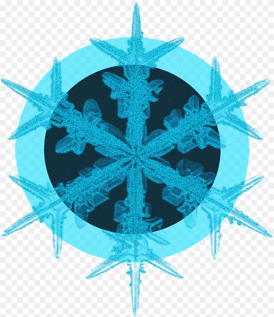 Azul Negro Cristalino Copo De Nieve Flor Hielo Blue, Nature, Outdoors, Snow, Snowflake Free Png Download