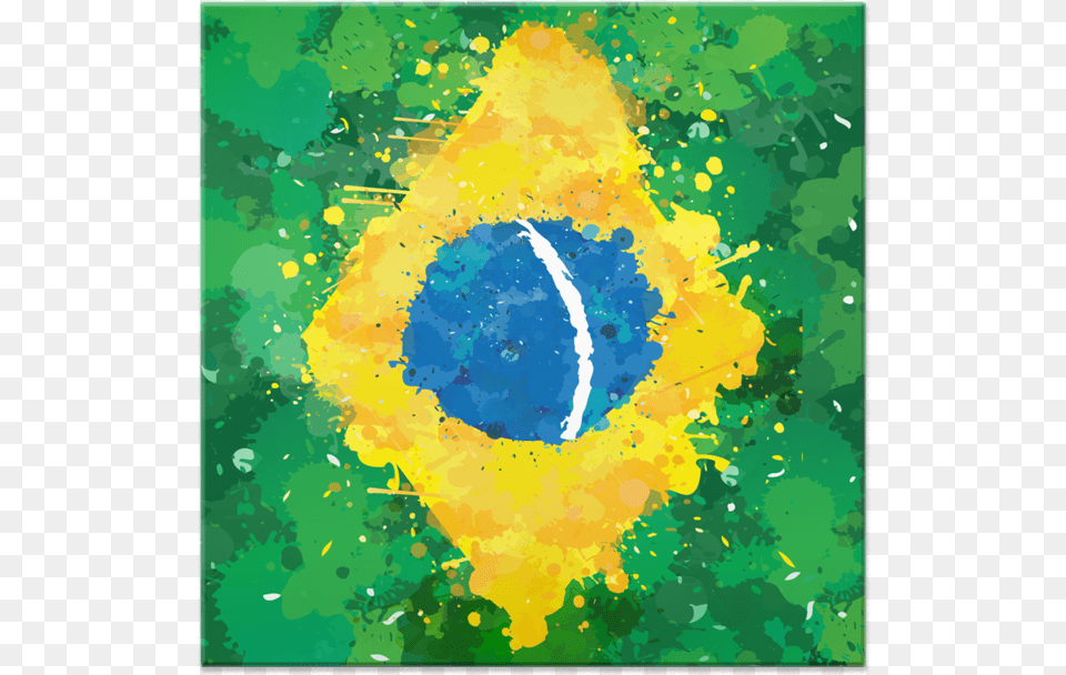 Azulejo Bandeira Do Brasil De Incantiana Verde E Amarelo Background, Ball, Sport, Tennis, Tennis Ball Free Png Download