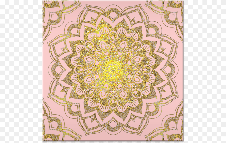 Azulejo Golden Pinkish Mandala De Nelly Dimitrovana Mandala, Pattern, Art, Floral Design, Graphics Png