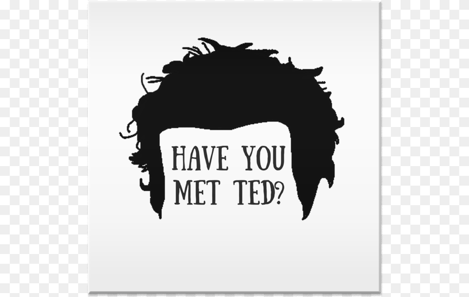 Azulejo Have You Met Ted De Franart Na Caneca How I Met Your Mother Ted Mosby, Silhouette, Stencil, Logo, Animal Free Png Download