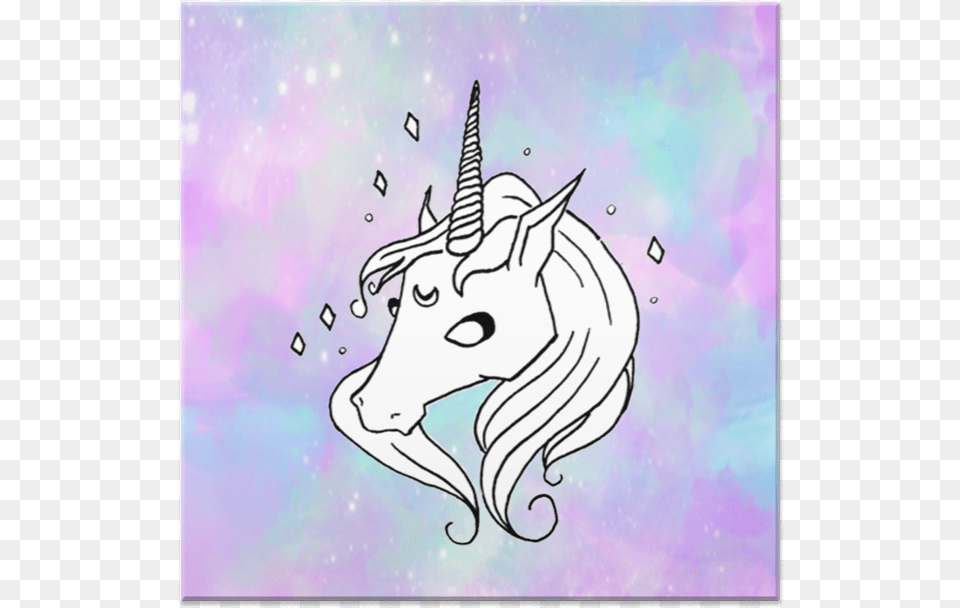 Azulejo Magik Unicorn De Amanda Nuitna Cartoon, Art, Animal, Mammal, Wildlife Free Png