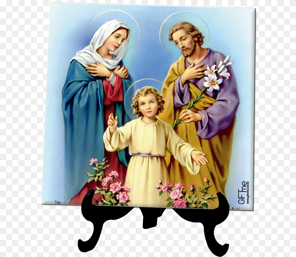 Azulejo Personalizado Sagrada Famlia Thirukudumbam Jesus, Adult, Plant, Person, Woman Free Png