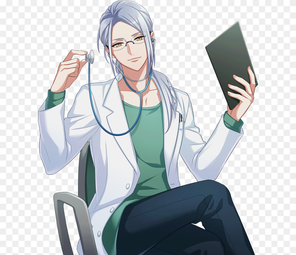 Azuma Serious Medical Doctor Anime Female Doctor, Woman, Publication, Person, Lab Coat Free Transparent Png