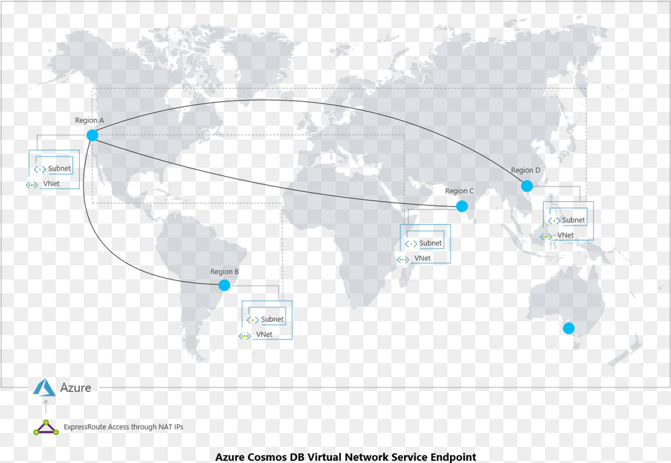 Azure Cosmos Db Is The First Service To Allow Cross World Map, Chart, Plot, Atlas, Diagram Png