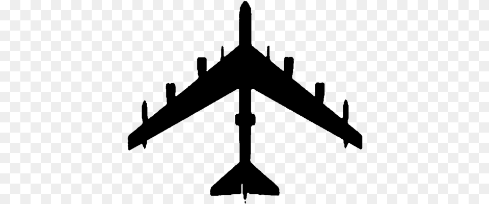 B 52 Emblem Bo B 52 Bomber Silhouette, Gray Free Transparent Png