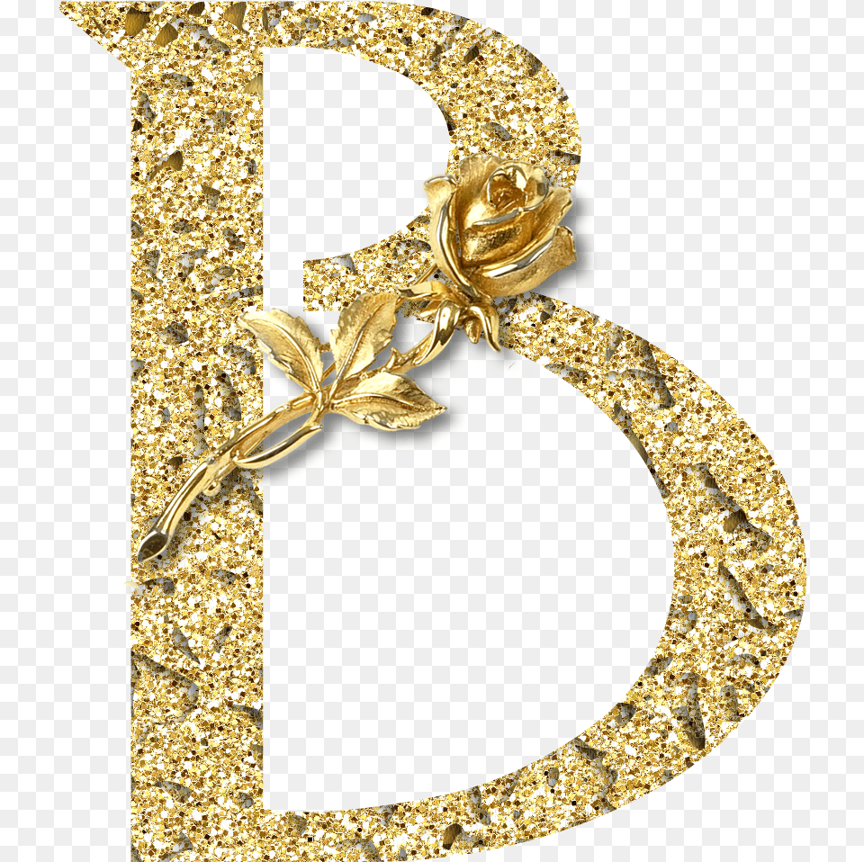 B Alfabeto Floral Oro Alfabeto Floral Oro, Gold, Accessories, Jewelry, Text Png