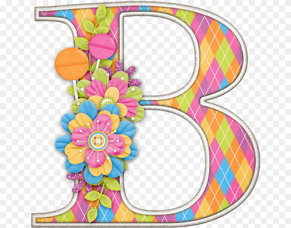 B Alphabet Letras Bonitas De Flores, Number, Symbol, Text, Clothing Free Png Download