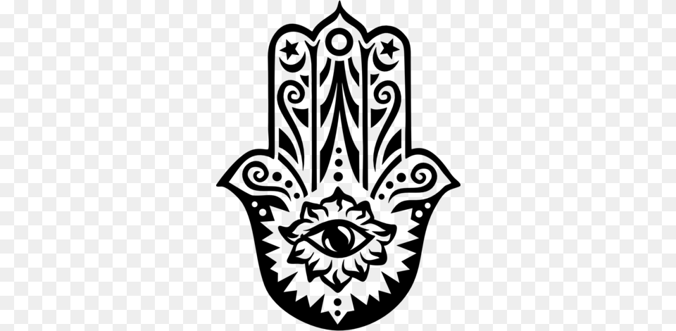 B Arabic Esoteric Magic And Hamsa Hand Fatima Image Hand Of Fatima, Gray Free Transparent Png