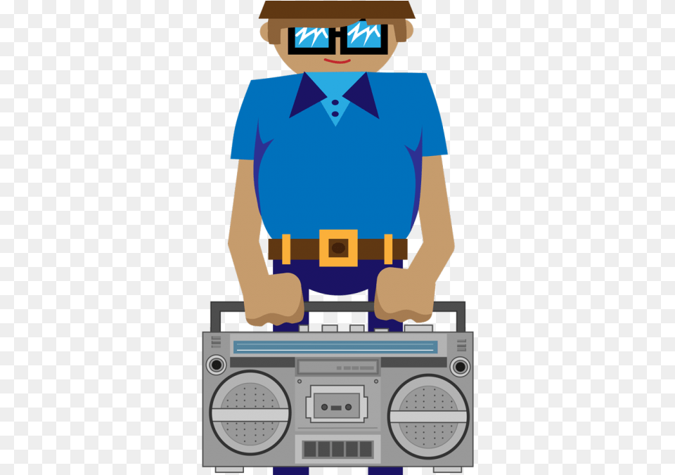 B Boy Boombox Vector Illustration Amp Gif Illustration, Electronics, Person Png Image