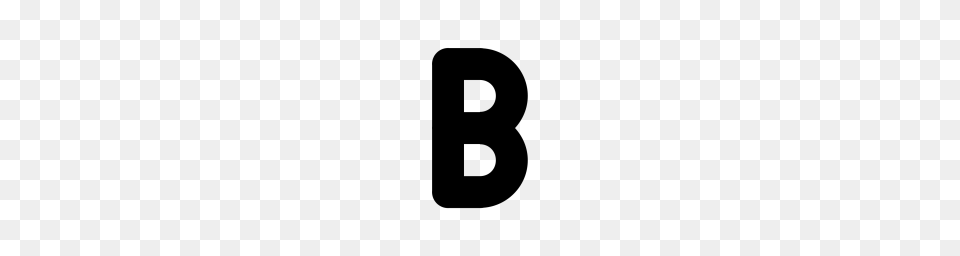B Character Alphabet Letter Icon Download, Gray Png Image