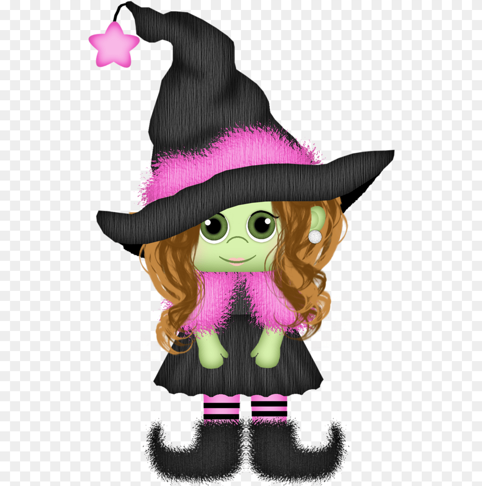 B Crazy Witches Halloween Clipart Halloween Invitations Witch, Clothing, Hat, Purple, Doll Free Png Download