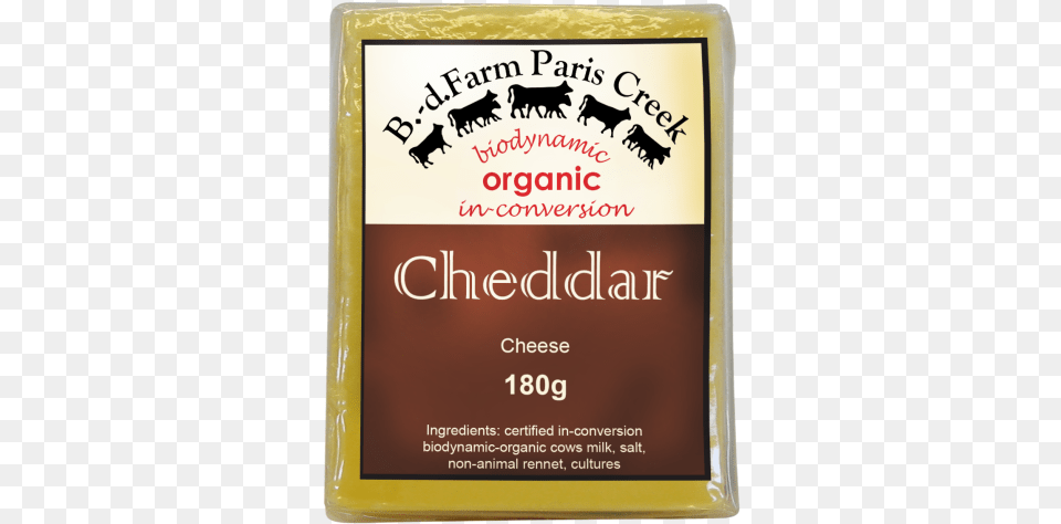 B D Farm Cheddar 180g Swiss Mountain Cheese, Advertisement, Poster, Cattle, Cow Png