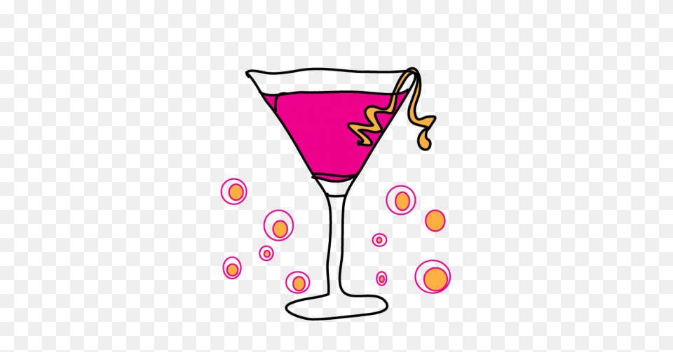 B Day Party Pink Martini Clipart Sew Pretty Doll Shoppe, Alcohol, Beverage, Cocktail, Purple Free Transparent Png