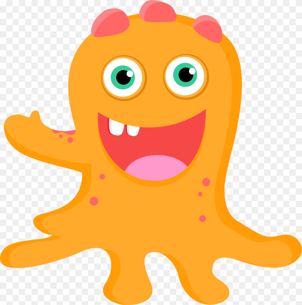 B De Minus Monster Clipart Monster Invitations Orange Monster Clip Art, Plush, Toy, Food, Sweets Free Png