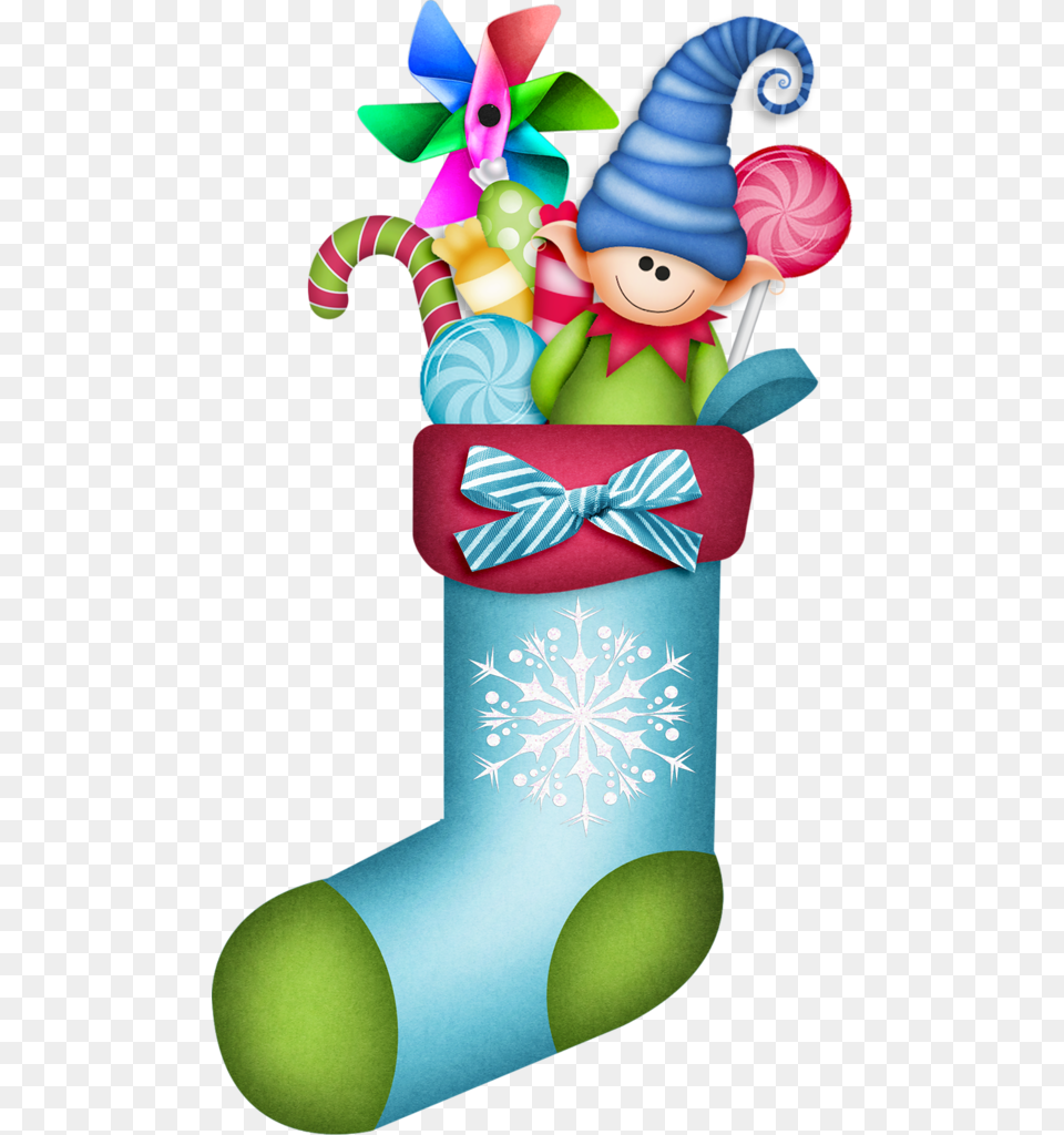 B Elves On Overtime Blue Christmas Stocking Clipart, Gift, Person, Baby, Festival Png Image