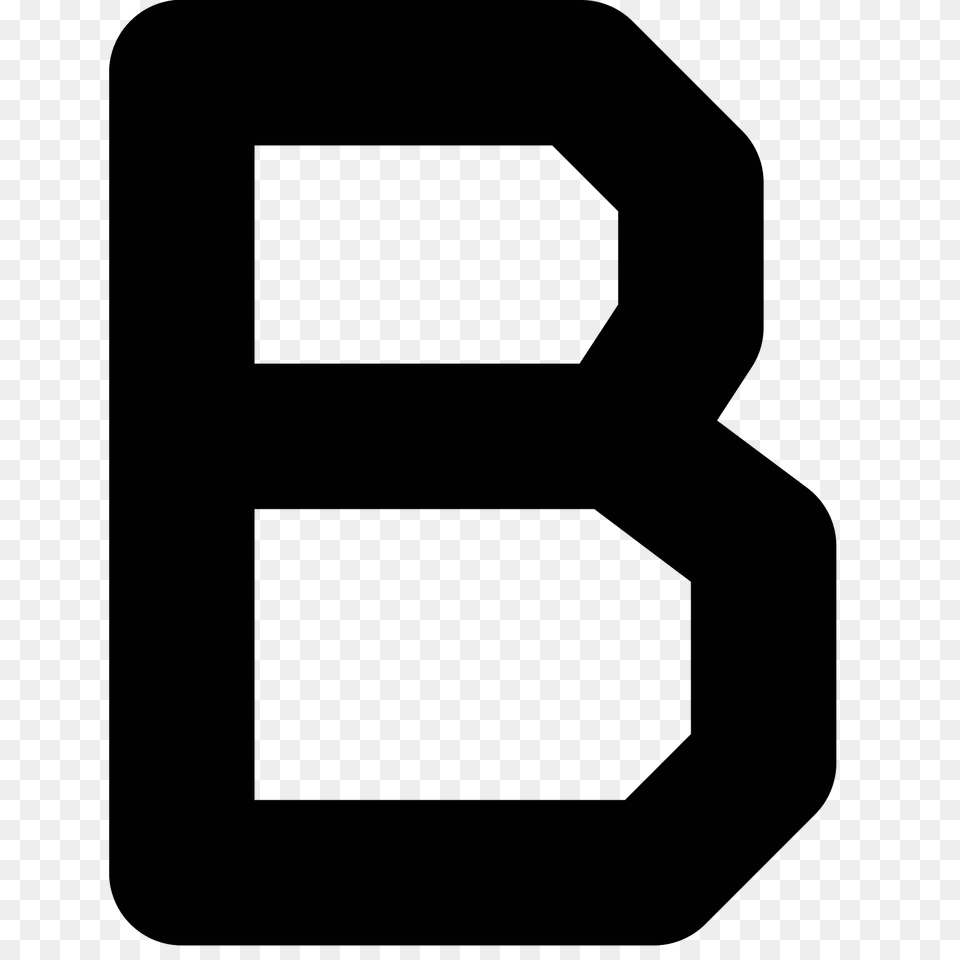 B Icon, Gray Free Transparent Png