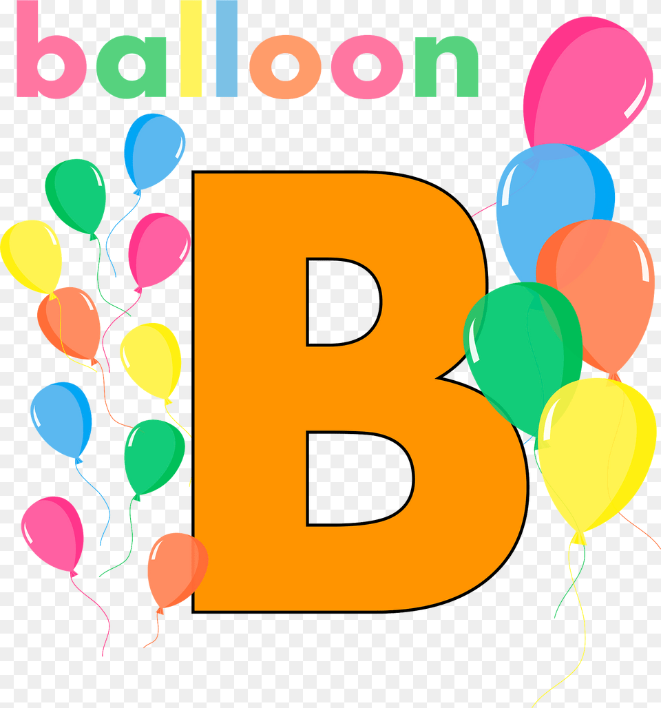 B Is For Balloon Clipart, Number, Symbol, Text Png