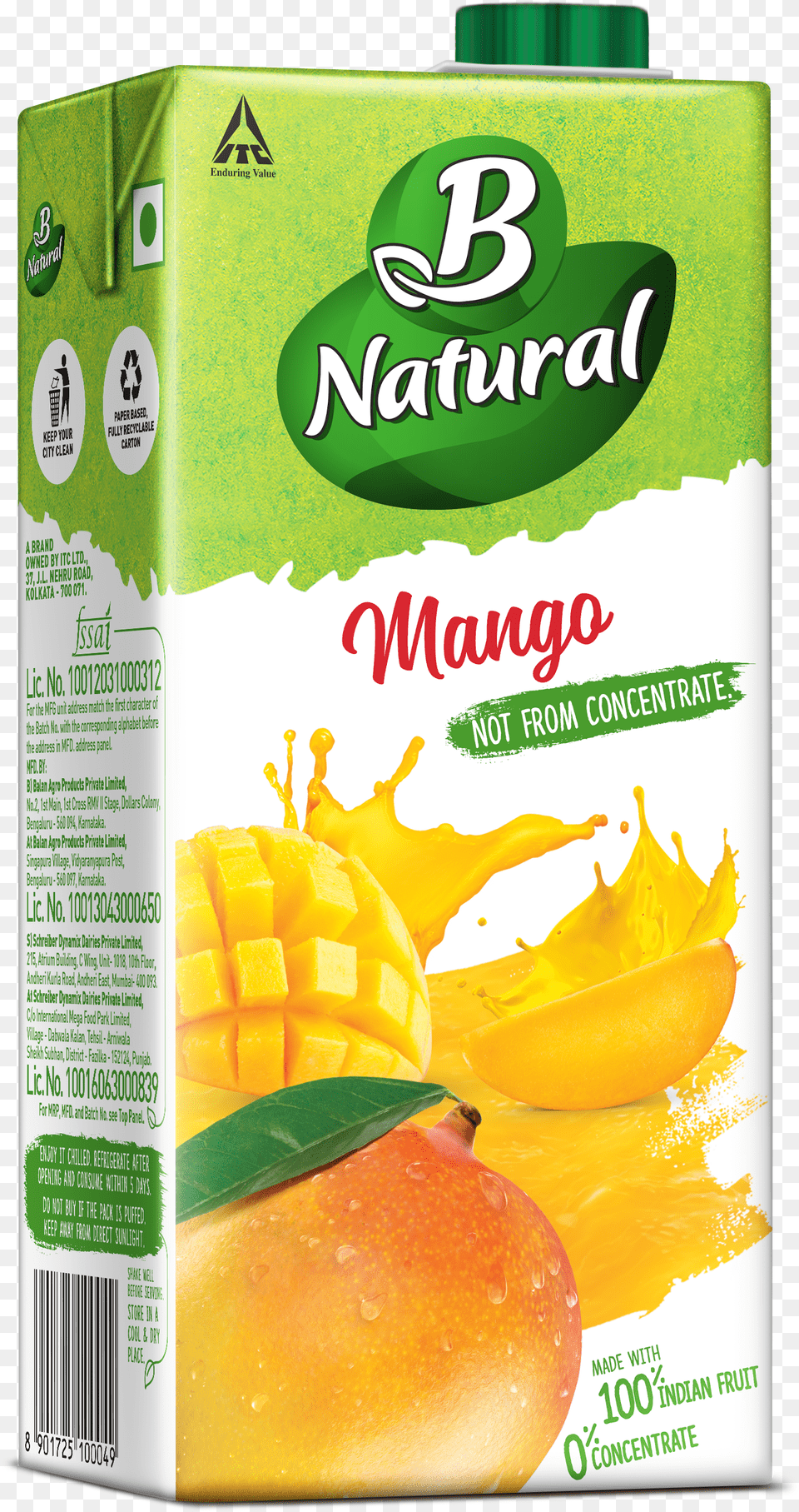 B Natural Mango Drinks B Natural Pomegranate Juice Free Png Download