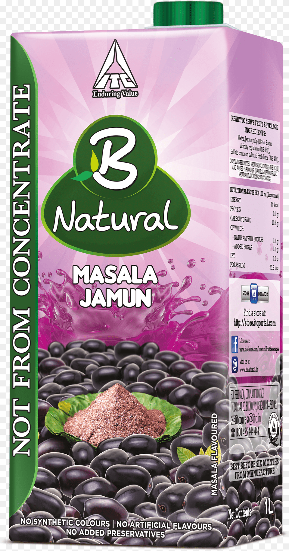 B Natural Masala Jamun Juice Free Transparent Png