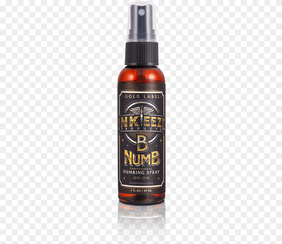 B Numb Numbing Spray Quotgold Labelquot Ink Eeze Tattoo Products B Numb Numbing Spray Gold, Bottle, Cosmetics, Perfume, Ink Bottle Free Png