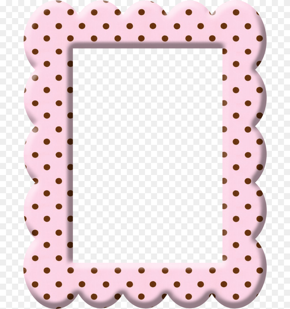 B Strawberry Chocolate Cute Frames Printable Frames Polka Dots Frames Pink, Pattern Free Png Download