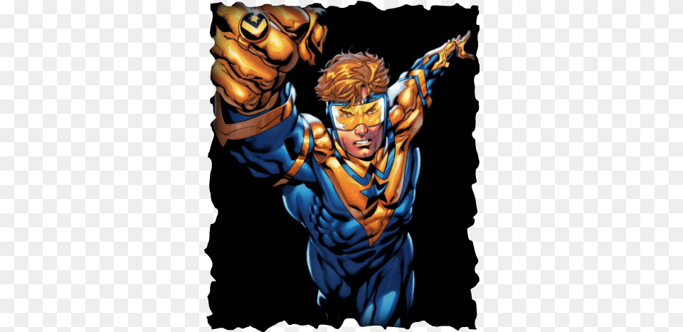 B Superheroes U0026 Villains Az Booster Gold Comic, Publication, Book, Comics, Person Free Png Download