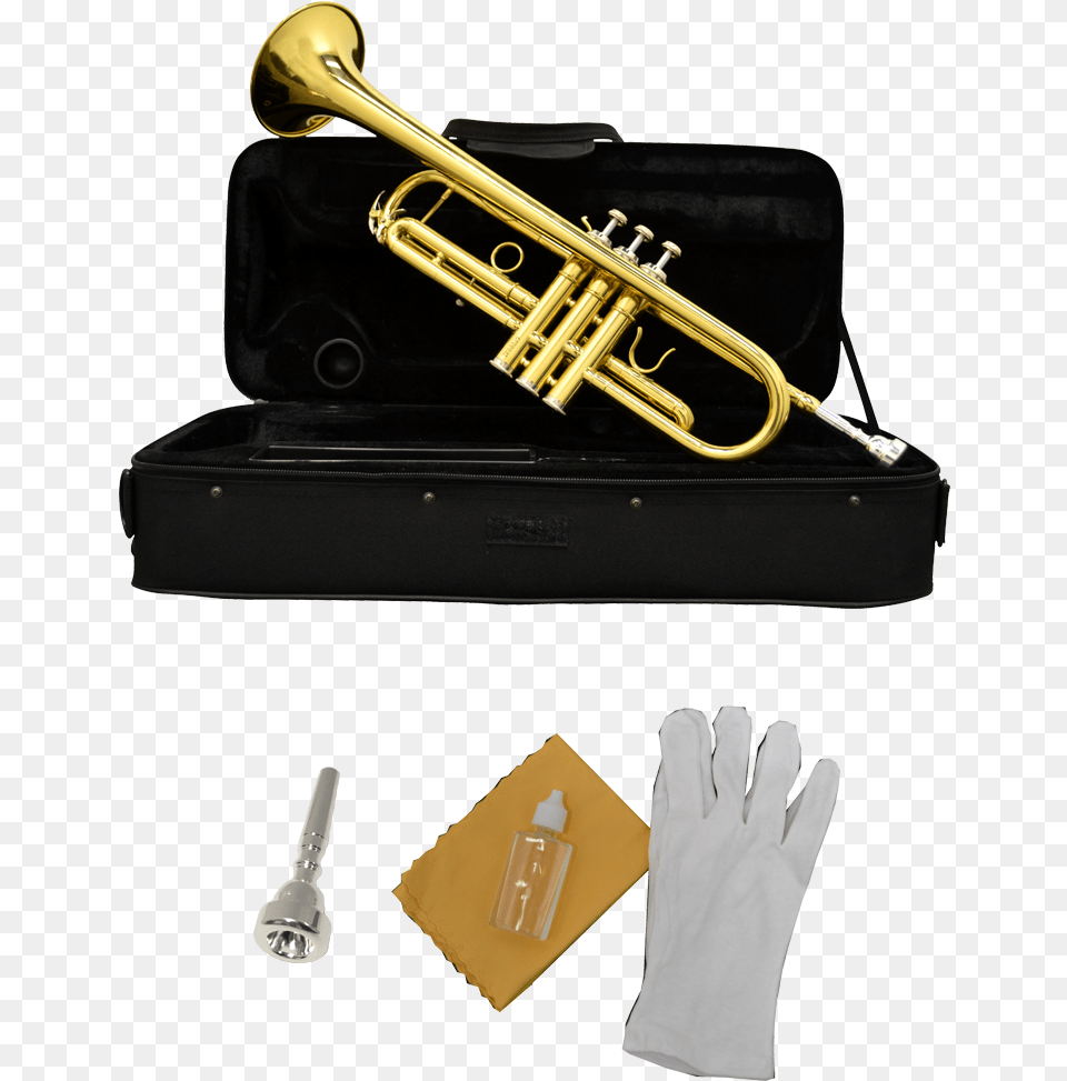B Usa Wtrlq Trumpet Lacquer Gold Color B Usa Trumpet, Musical Instrument, Horn, Glove, Clothing Free Png Download