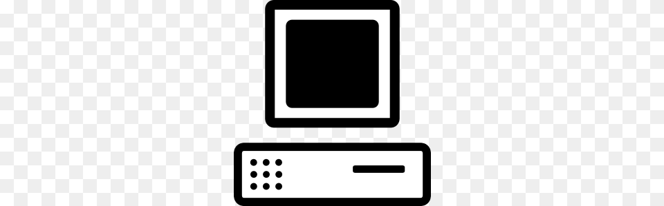 B W Cartoon Computer Base Monitor Clip Art, Electronics, Pc, Blackboard Free Png Download