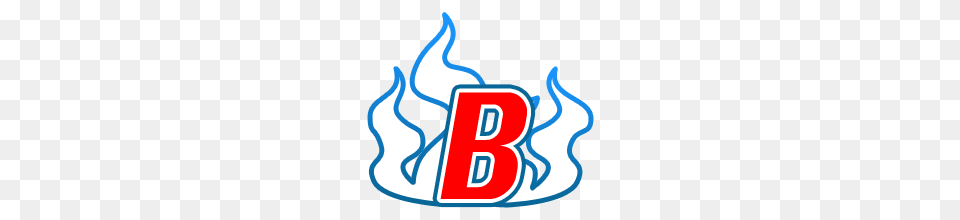 B With Flames, Logo, Symbol, Text, Dynamite Free Png Download
