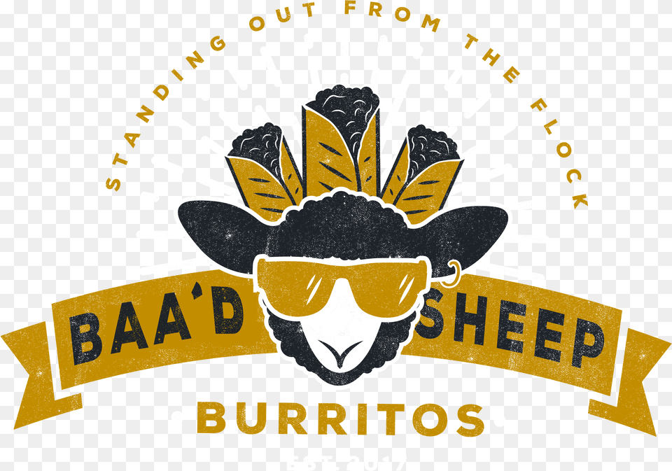 Baa D Sheep Burritos, Logo, Advertisement, Poster, Face Free Png Download