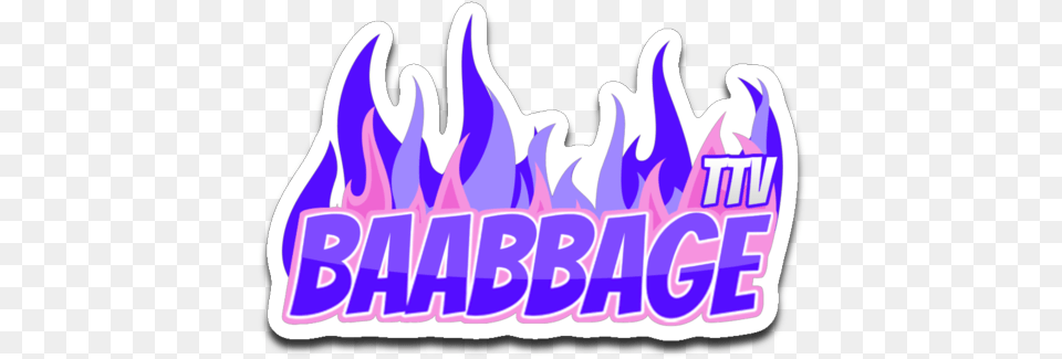 Baabbage Purple Flame Sticker Horizontal, Text, Art, Dynamite, Weapon Free Png