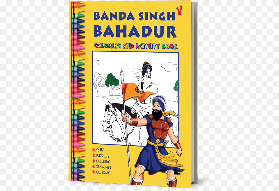 Baba Banda Singh Bahadur Colouring Pages, Book, Comics, Publication, Adult Free Transparent Png
