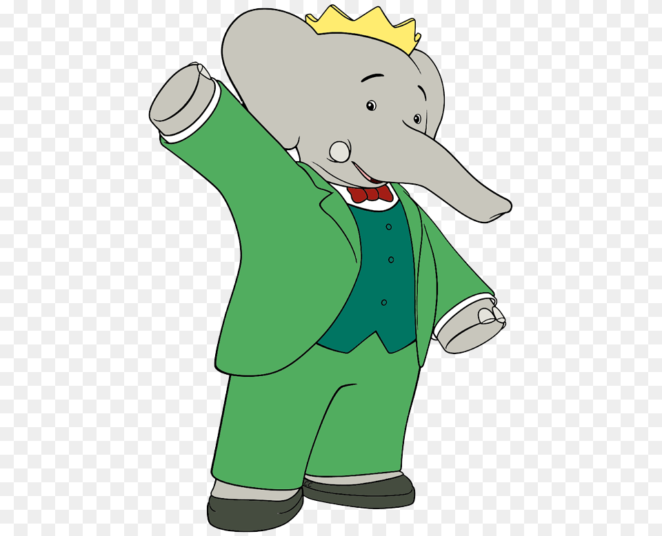 Babar The Elephant Waving, Baby, Person, Face, Head Png