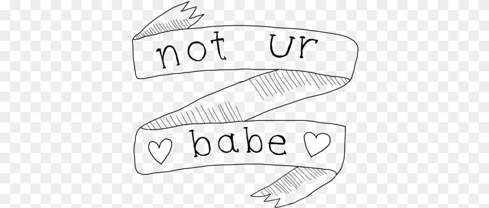 Babe Banner And Black Image Not Ur Babe Transparent, Silhouette, Heart Free Png