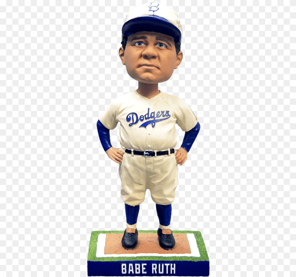 Babe Ruth Dodgers Bobblehead, Boy, Child, Figurine, Person Free Png