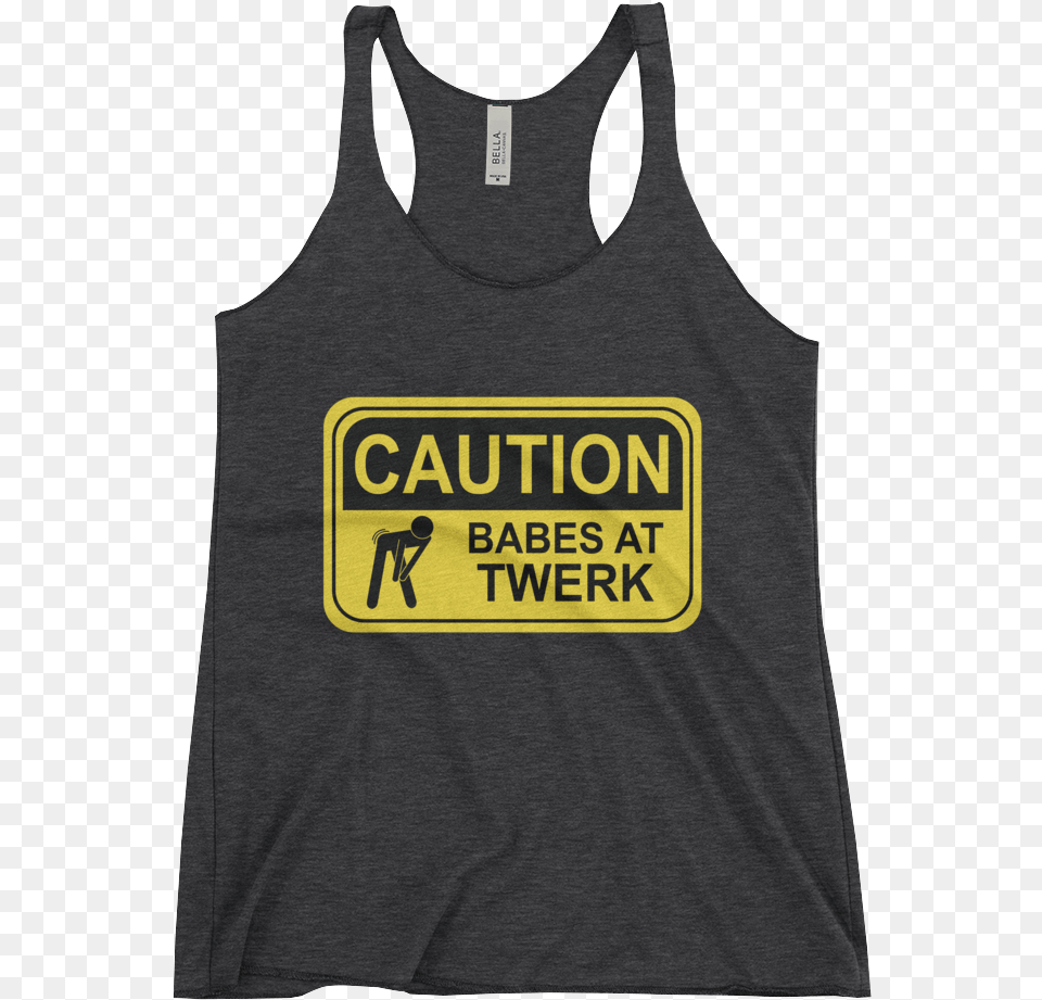 Babes At Twerk Tank, Clothing, Tank Top, Person, Road Sign Png Image