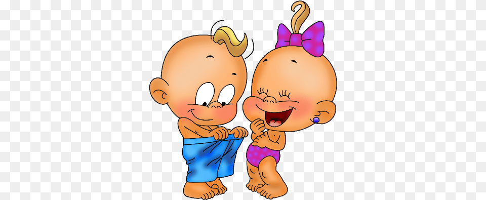 Babies Baby Boy And Girl Funny, Person, Cartoon, Face, Head Free Png Download