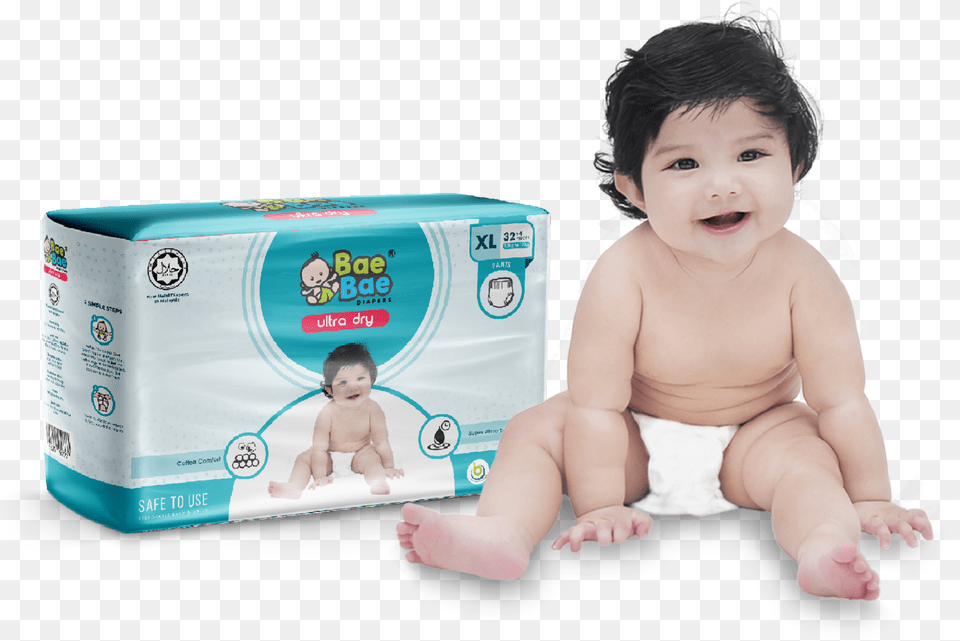 Baby, Diaper, Person, Face, Head Free Png Download