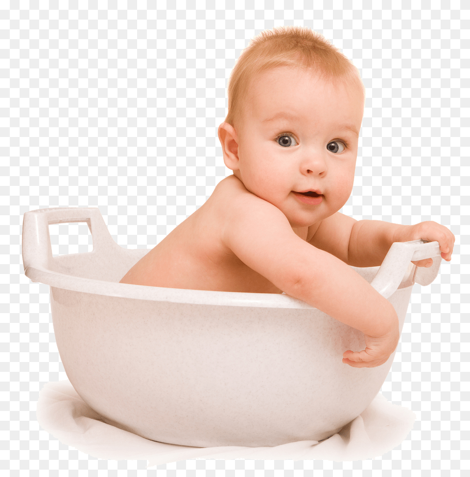Baby, Bathing, Person, Tub, Bathtub Free Png Download