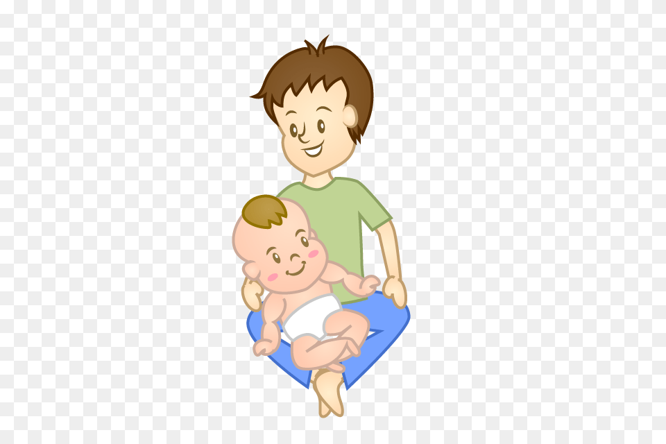 Baby And Dad Clipart Cartoon Clipart Graphics, Person, Face, Head, Reading Free Transparent Png