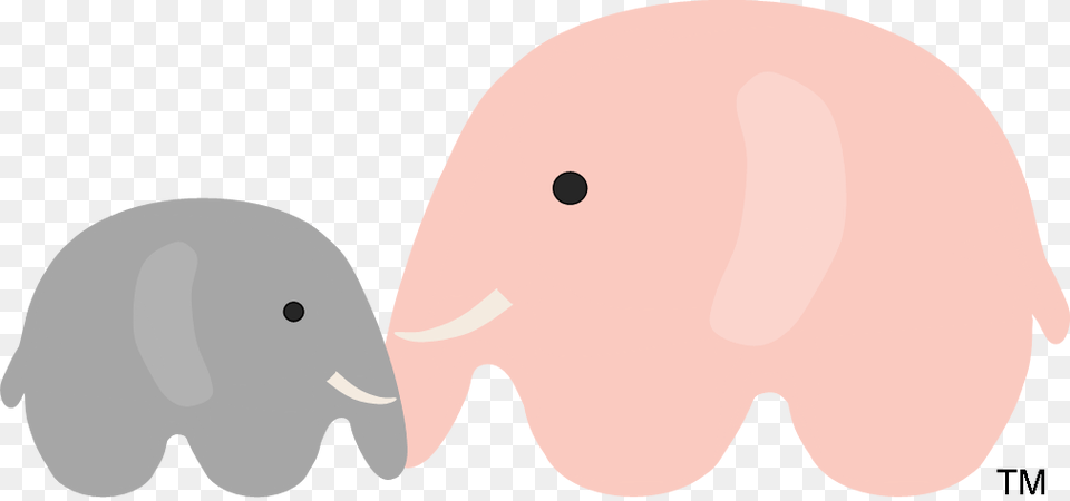 Baby And Mom Elephant, Animal, Mammal Free Png